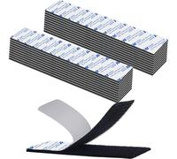 Rusoz Scratch Autocollant Double Face, Bande Agrippantes Adhésives Extra Fort 20 pièces Rectangle Adhésif Double Face Puissant Réutilisable 2 x 10cm, Noir