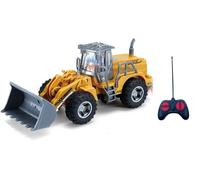 Ruspa Pelle Jouet Radiocommandé RC avec Lumières LED Moyens Chantier Télécommandé pour Enfants Bulldozer Tracteur Pelle Ruspa Radiocommandé Moyens Travail Marteau Pneumatique Porte Troncs