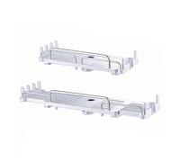 Ruspela Étagère de douche télescopique pour salle de bain, sans perçage, organiseur pour shampooing, savon avec boucle et crochet pour pommeau de douche, 18-25 mm