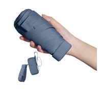 Ruspela Mini Parapluie pliant de voyage Parapluie Portefeuille compact et pliable, pour le soleil et la pluie, résistant au vent et aux UV, avec étui zippé - Pour femme et fille, Bleu Haze, Haze blue
