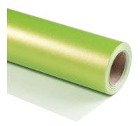 RUSPEPA Papier cadeau mat vert citron, mini rouleau, vert uni, brillant nacré, idéal pour Pâques, un anniversaire, un mariage, une baby shower, Noël et un bouquet fait maison, 43,2 cm x 10 m