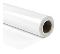 RUSPEPA Rainbow Shine White Metallic Wrapping Paper - 81.5 Sq Ft - Papier de couleur unie Parfait pour mariage, anniversaire, Noël, Baby Show - 76cm x 10m