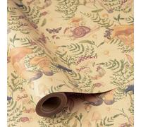 RUSPEPA Rouleau De Papier Cadeau Champignons Forestiers, Mini Rouleau, Papier Cadeau Kraft Motif Écureuil Et Escargot Des Bois, Pour Automne, Anniversaire, Fête De Thanksgiving, 43,2Cm X 5M