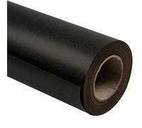 RUSPEPA Rouleau De Papier Kraft Uni Noir - 44,5 cm X 30 m - Papier Kraft Brun Teinté Recyclable Parfait Pour L'Artisanat, L'Art, L'Emballage, L'Emballage, La Poste, L'Expédition Et Les Colis