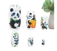 Russe Matriochka, poupées gigognes Russes,Panda en Bois empilant des poupées Russes - Ornement de Table, 6 pièces pour garçons Filles, décoration de Salon et de Chambre à Coucher