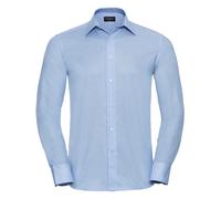 Russell 922M Manches Longues Facile Soin Coton Mélange Ajusté Chemise Oxford