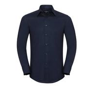 Russell 922M Manches Longues Facile Soin Coton Mélange Ajusté Chemise Oxford