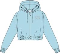 RUSSELL ATHLETIC A31011-AC1-144 Jane-Zip Through Hoody Sweat Sweatshirt Femme ACQUAMARINE Taille S