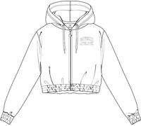 RUSSELL ATHLETIC A31011-UW-001 Jane-Zip Through Hoody Sweat Sweatshirt Femme White Taille L