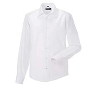 Russell - Chemise à Manches Longues sans Repassage - Homme (M/L) (Blanc)
