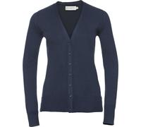 Russell Collection - Cardigan Col V profond pour femme PC6378 (XL) (Bleu foncé)