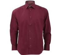 Russell Collection - Chemise à manches longues - Homme (L) (Bordeaux) - UTBC1031 Bordeaux G