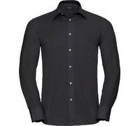 Russell Collection - Chemise Manches Longues pour Homme RW9397 (42,5cm) (Noir)