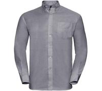 Russell Collection - Chemise "Oxford" Manches longues PC5835 (42,5cm) (Argent)