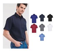 Russell Collection chemise popeline à manches courtes r-935m-0 pour homme - chem