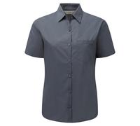 Russell Collection Femmes Manche Courte Entretien Facile Chemise Popeline XS-4XL