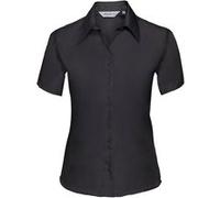 Russell Collection - Chemisier à manches courtes sans repassage - Femme (2XL) (Noir) - UTBC1036 Noir