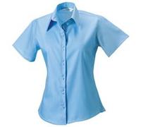 Russell Collection - Chemisier à manches courtes sans repassage - Femme (4XL) (Blanc) - UTBC1036 Blanc G
