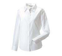 Russell Collection – Chemisier à manches longues Femme Blanc Taille L