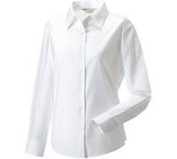 Russell Collection – Chemisier à manches longues Femme Blanc Taille L