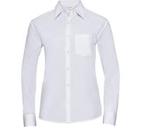 Russell Collection Chemisier à manches longues pour femme BC1026 (4XL) (Blanc)