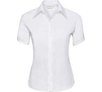 Russell Collection Chemisier, Manches Courtes, Sans Repassage BC1036 (3XL) (Blanc)