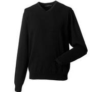 Russell Collection - Pullover à col en V - Homme (2XL) (Noir) - UTBC1012 Noir