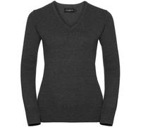 Russell Collection - Sweat-shirt col V pour femme RW9595 (L) (Charbon de bois)