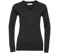 Russell Collection - Sweat-shirt col V pour femme RW9595 (L) (Noir)