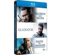 Russell Crowe - 3 Grands Films : Robin Des Bois + Gladiator + Master And Commander - Pack Collector Boîtier Steelbook - Blu-Ray