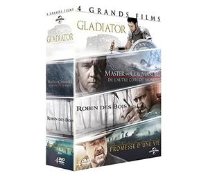 Russell Crowe - 4 grands films : Gladiator + Master and Commander + R n des Bois + La promesse d'une vie