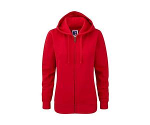 Russell Europe Authentic Sweat à Capuche zippé pour Femme - Rouge - M