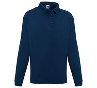 Russell Europe - Sweatshirt avec col et Boutons - Homme (XL) (Bleu Marine)