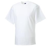 Russell Europe - T-Shirt à Manches Courtes 100% Coton - Homme (XL) (Blanc)