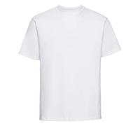 Russell Europe - T-Shirt épais à Manches Courtes 100% Coton - Homme (L) (Blanc)