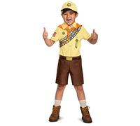 Russell from Up Costume, Disney Pixar Movie Inspired Character Outfit for Kids, Classic Child Size Small (4-6) Brown