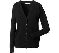 Russell Collection Cardigan col V pour femme BC1013 (4XL) (Noir)