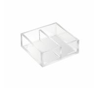 RUSSELL+HAZEL Petit organiseur de bureau en acrylique transparent, 10,2 x 10,2 x 3,8 cm