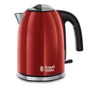 Russell Hobbs 20412-70 bouilloire 1,7 L Noir, Rouge et Acier inoxydable