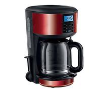 Cafetière Legacy Rouge, Anticalc, douchette nouvelle technologie, 15 tasses, programmable, concentrateur d'arome, fonction autonettoyage