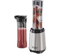 Russell Hobbs Blender [Nomade et Pratique] Mix & Go (300W, Lame en Acier inox, Démarrage automatique, 2 gourdes de 600 ml compatibles au lave vaisselle, Sans BPA, Smoothie & autres) Mixeur 23470-56
