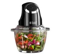 Russell Hobbs 24662 Desire Mini Chopper, Vegetable and Onion Chopper, 500 ml Capacity Glass Bowl, Matte Black, 200 W