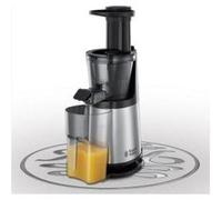 Russell Hobbs Extracteur de jus [Professionnel] Inox (Fruits & légumes, 3 tamis: fin, épais & fruits congelés, fonction inversion, pichets gradués & séparateur de mousse, pichet à pulpe 1,4L) 25170-56