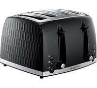 Russell Hobbs 26071 Grille-Pain 4 Tranches Design Moderne en nid d'abeille avec fentes extra larges et fonction de levage haut Noir
