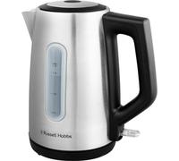 Russell Hobbs Bouilloire électrique (Eau chaude, thé, café, 1,7L, couvercle à ouverture par pression, bec verseur parfait, filtre amovible et lavable, éclairage LED, acier inox, 2400W) Heaton 27380-70