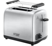 Russell Hobbs Adventure 24080-56 - Grille-pain - 2 tranche - 2 Emplacements - acier inox brossé/noir élégance