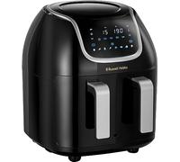 Russell Hobbs Air Fryer Double panier (2 Paniers à 4,25L | 8,5L total) Friteuse sans huile (8-en-1, écran tactile, synchronisation des temps de cuisson, ajout d'aliments, 200°C) Dual Basket N27290-56S