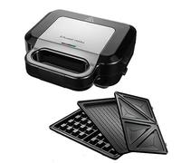 Russell Hobbs Appareil Croque Monsieur [Multifonction 3en1] Creations (extra profondes pour sandwich épais, gaufrier, panini, 3 plaques antiadhésives & sans BPA, nettoyage facile) 26810-56