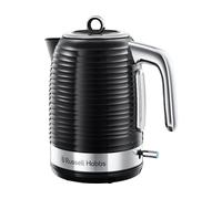 Russell Hobbs Bouilloire électrique [Design & Performance] Inspire Noir (1,7L, 2400W, ébullition rapide, économie d'énergie, marques 1/2/3 tasses, filtre anticalcaire & couvercle amovibles) 24361-70