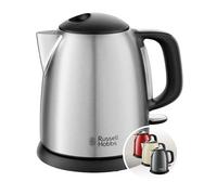 Russell Hobbs Bouilloire Electrique [Compacte & Elegante] Adventure (1L, 2400W, Ebullition rapide,filtre anticalcaire lavable,Marques pour 1/2/3 tasses, Bec verseur précis,Idéale pour voyage) 24991-70